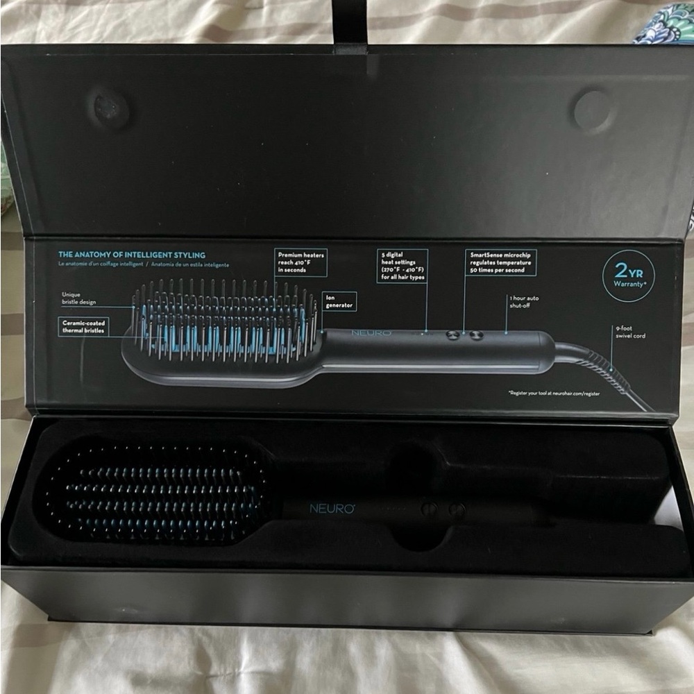 Hair straighter brush